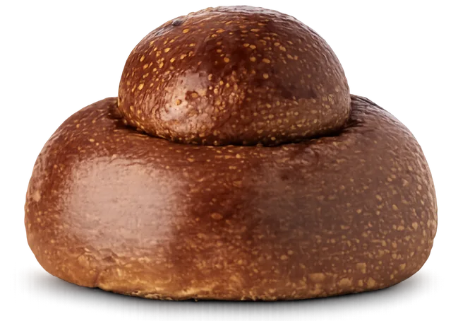 Brioscia col tuppo con impasto al cacao e gocce di cioccolato fondente